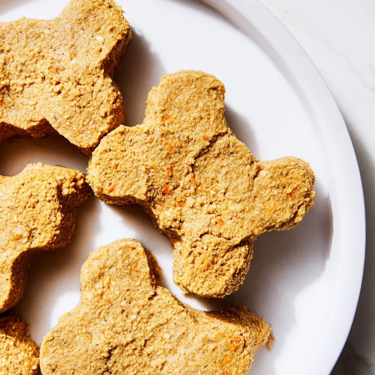Golden brown Friendly Dog Paw Treats, a delicious and healthy homemade dog snack, ready to be enjoyed.