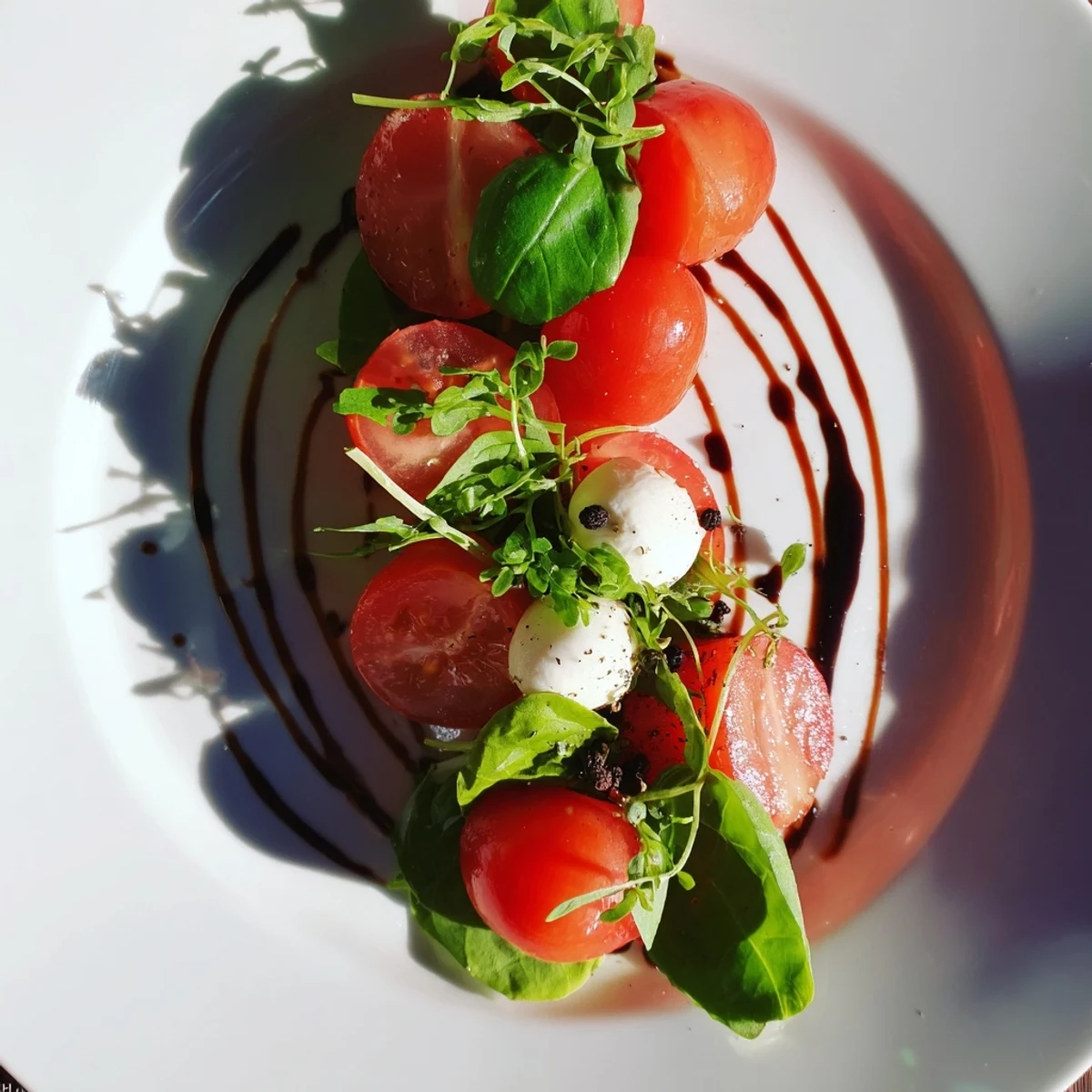 This Pearly Strand salad showcases creamy mozzarella pearls and ripe tomatoes; perfect for a quick, elegant appetizer.