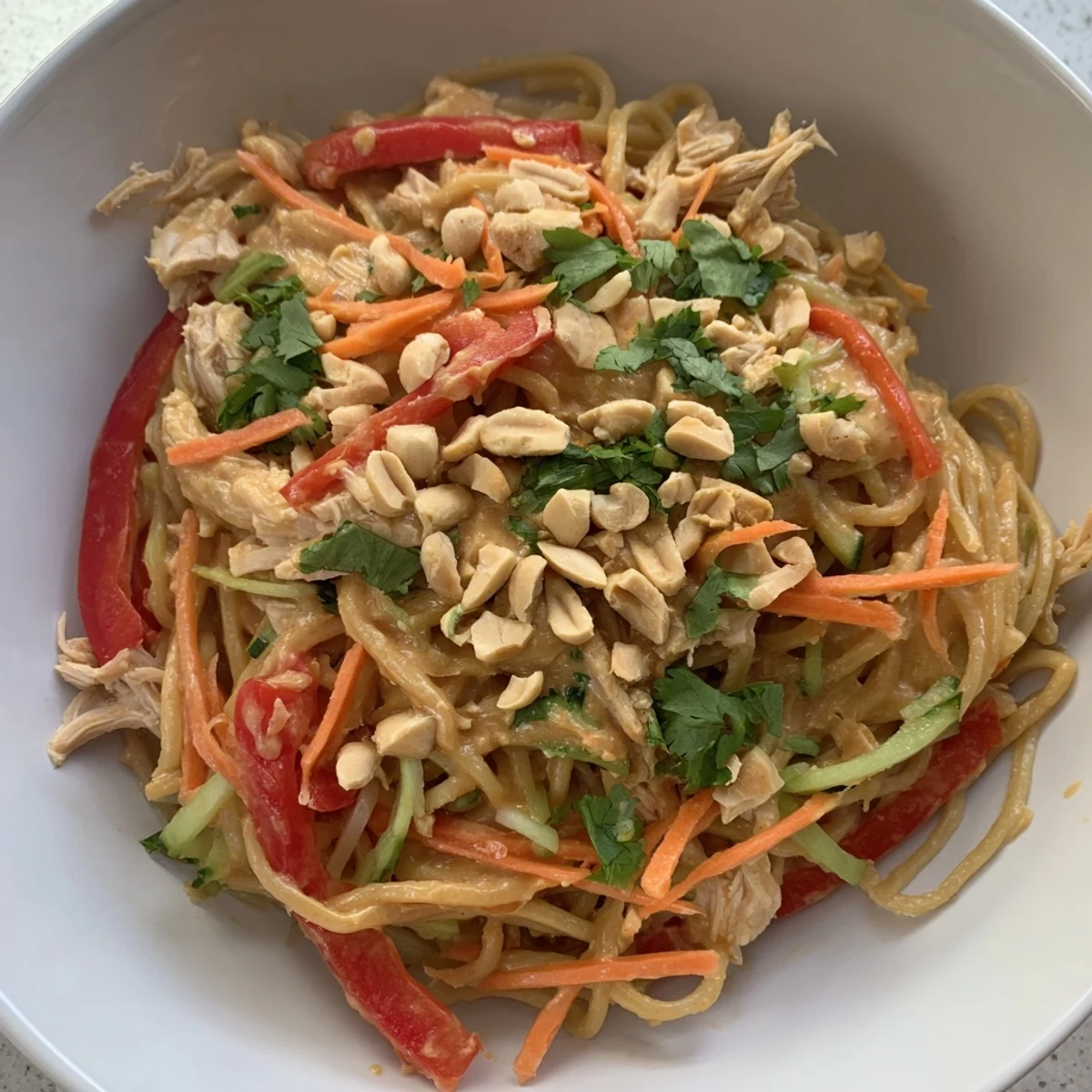 Thai Peanut Chicken Pasta