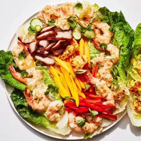 Vibrant Lunar New Year Dragon Platter with colorful veggies and shrimp, ready to be enjoyed.