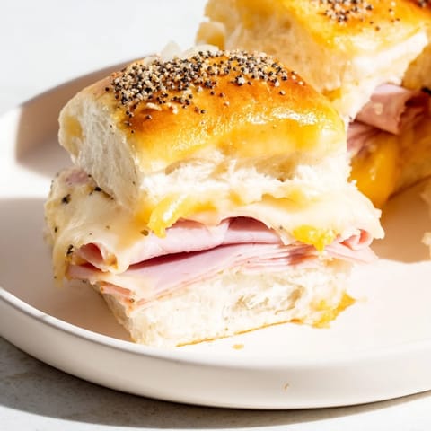 Cheesy Ham and Cheese Sliders