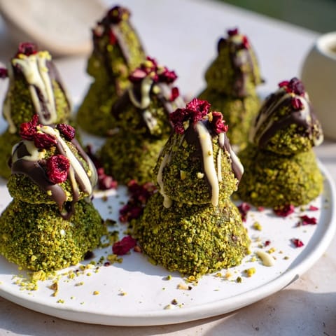 Matcha Pistachio Christmas Bites