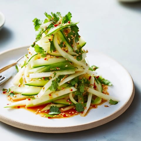 Jicama Cucumber Slice Stack