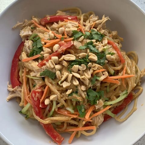 Thai Peanut Chicken Pasta