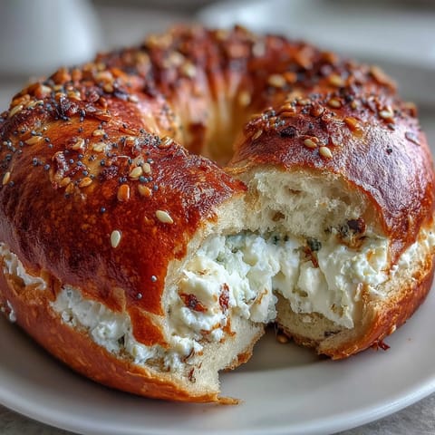 Fluffy Greek yogurt bagels baked until golden, perfect for slicing and topping with cream cheese or avocado for a healthy morning.  