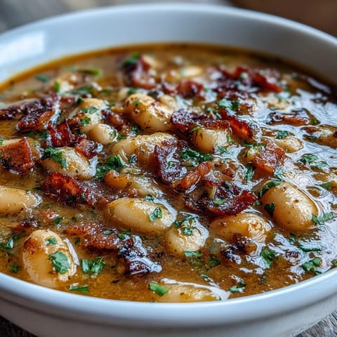 Hearty Ham and Butter Bean Soup with Fresh Herbs, a comforting Southern classic with tender beans and smoky ham.  