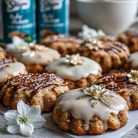 Delicate flower-shaped cookies with pastel royal icing, perfect for baby showers or spring celebrations.  