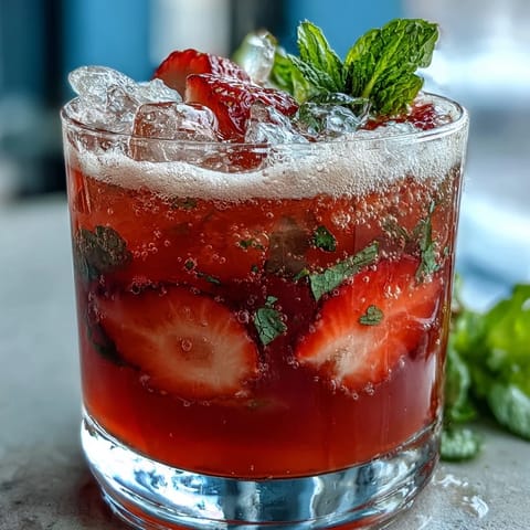 Strawberry Lemon Sparkling Drink