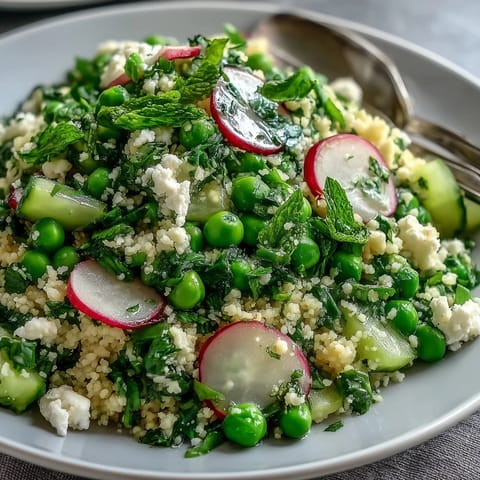 Spring Pea Mint Couscous Salad