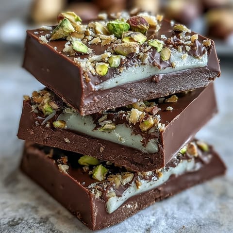 Luxurious Dubai chocolate bark with crisp kataifi pastry and luscious pistachio cream, perfect for dessert lovers.  