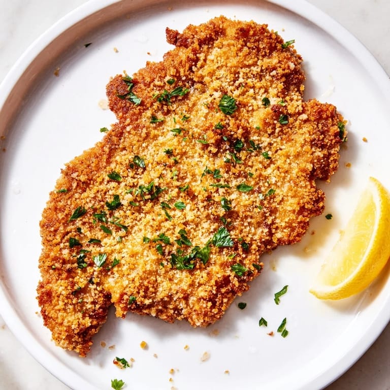 Crispy and flavorful Air Fryer Wiener Schnitzel, a quick and easy main dish, served hot.