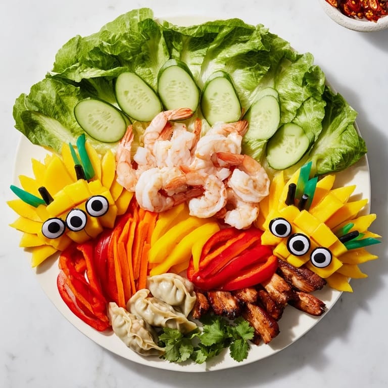 Festive Lunar New Year Dragon Platter: Imagine an elaborate Asian-inspired appetizer dragon, perfect for sharing.