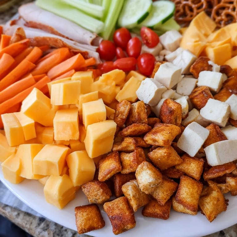 This beautiful platter showcases a delicious Renard Rusé Snack Assortment, perfect for sharing at a party.