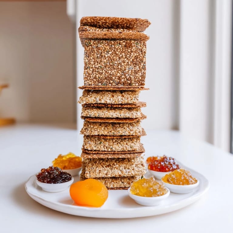 Delicious Gourmet Crackers: imagine crisp crackers, fig jam, and grapes in this beautiful appetizer tower.