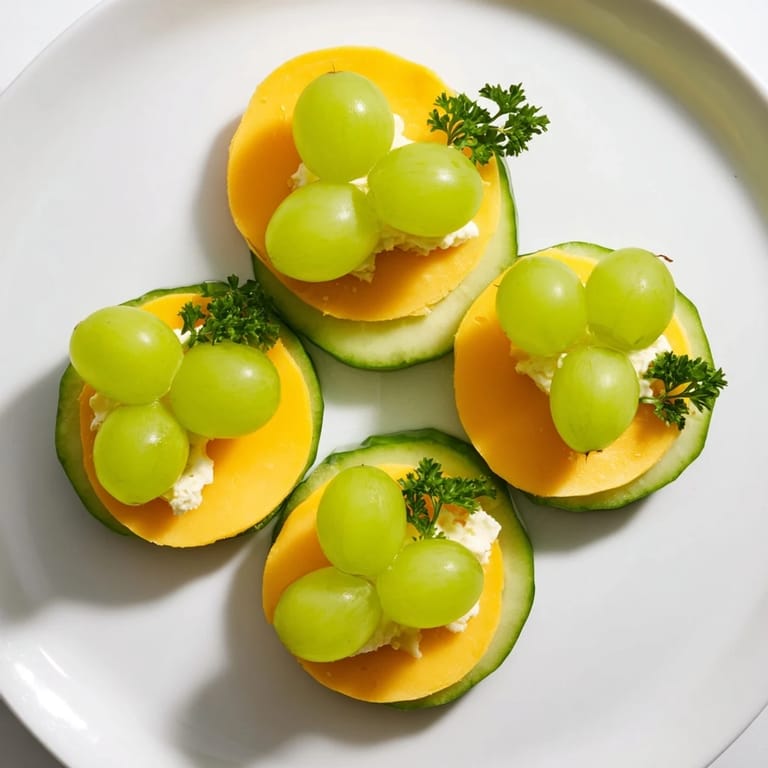 Freshly assembled Lucky Four-Leaf Clover Snack, featuring cheddar cheese and a celery stem for a healthy treat.