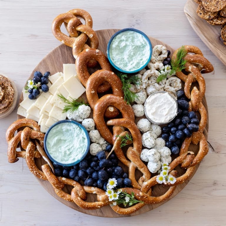 Artfully arranged Anchor Maritime Board filled with a variety of cheeses and crackers.