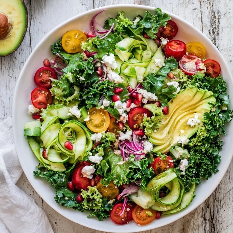 Enjoy a refreshing plate of The Golden Ratio Salad, featuring a stunning edible composition for lunch.