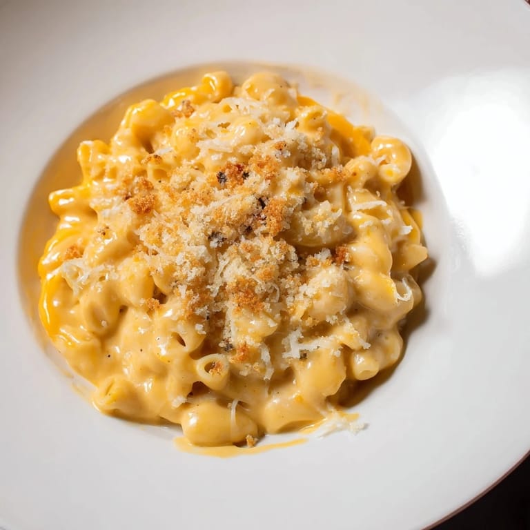 Roasted butternut squash mac: a creamy, vegetarian recipe with rich cheese sauce and tender pasta.