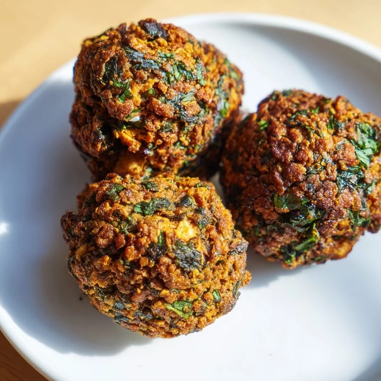See the round, perfectly fried Levantine falafel balls: a delicious vegetarian snack, seasoned with herbs.