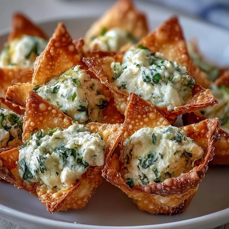 Fresh lemon zest and herbs garnish warm Mediterranean Spinach and Feta Cheese Crisps on a wooden platter.