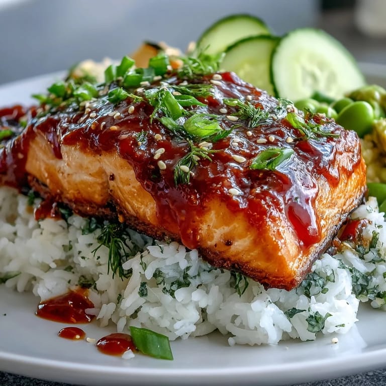 Sliced cucumber, edamame, and sriracha mayo drizzle add crunch and spice to this vibrant Asian-inspired dinner bowl.