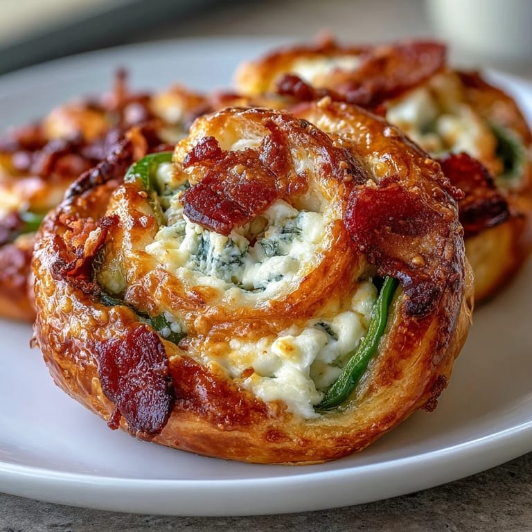 Freshly baked Jalapeño Popper Twists sit on a wire cooling rack with melted cheddar and cream cheese filling.