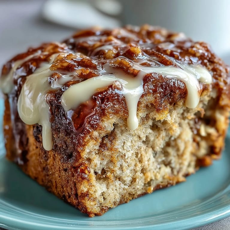 Warm High-Protein Cinnamon Roll Mug Cake, a quick single-serve dessert topped with tangy cream cheese frosting and a cinnamon aroma.