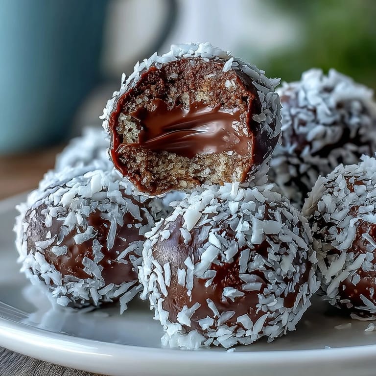 Fifteen finished Vegan Chocolate Avocado Truffles arranged on a marble counter, ready to serve.