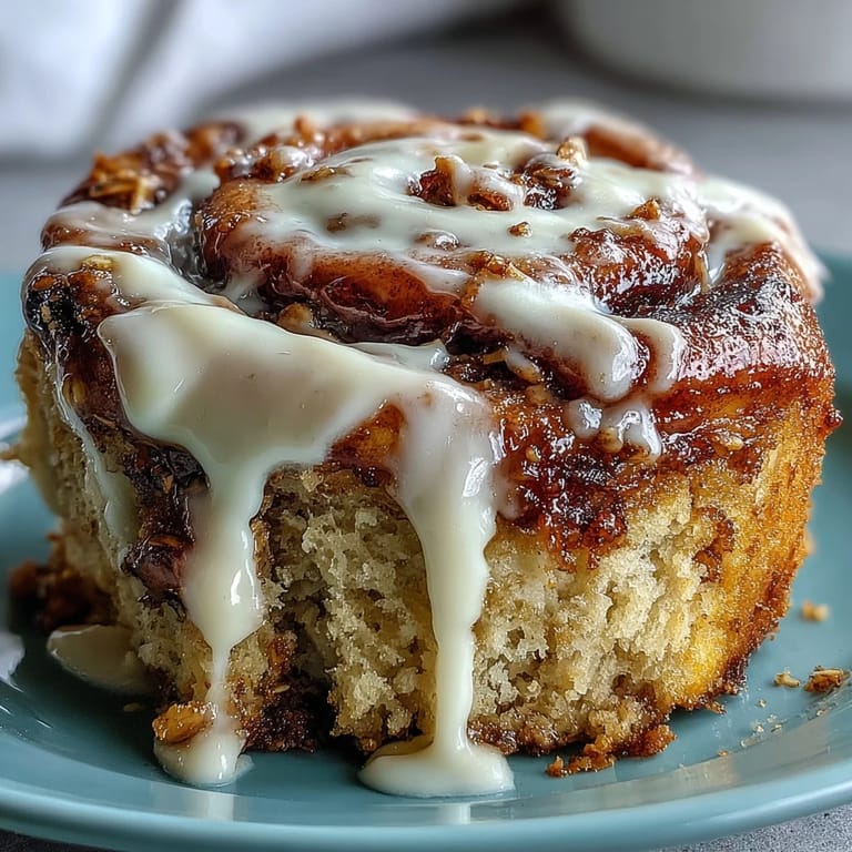 Spiral of cinnamon sugar swirls inside a moist, fluffy mug cake, with a dollop of sweet cream cheese frosting.