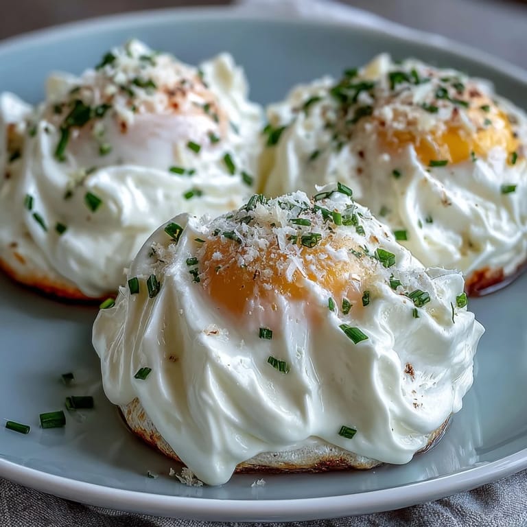 Golden yolks nestled in pillowy baked egg whites, creating a whimsical cloud eggs dish perfect for brunch.
