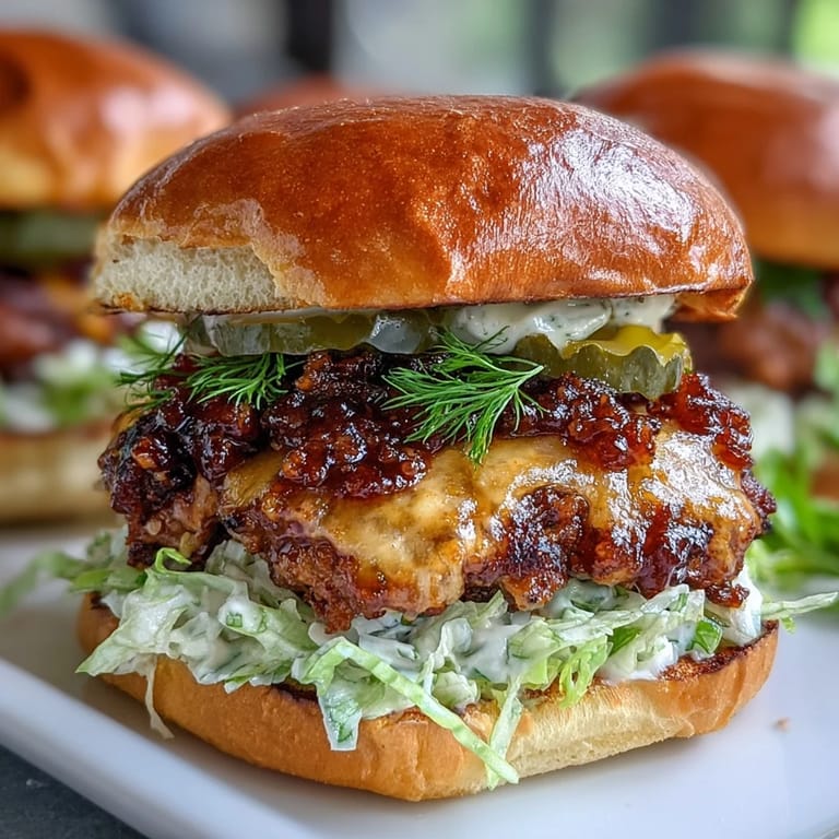 Sizzling smash burger sliders topped with American cheese and secret sauce, served with toasted brioche buns for summer gatherings.