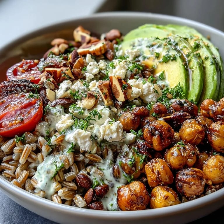 Vibrant Ancient Grains Bowl, perfect for a satisfying lunch or light dinner.