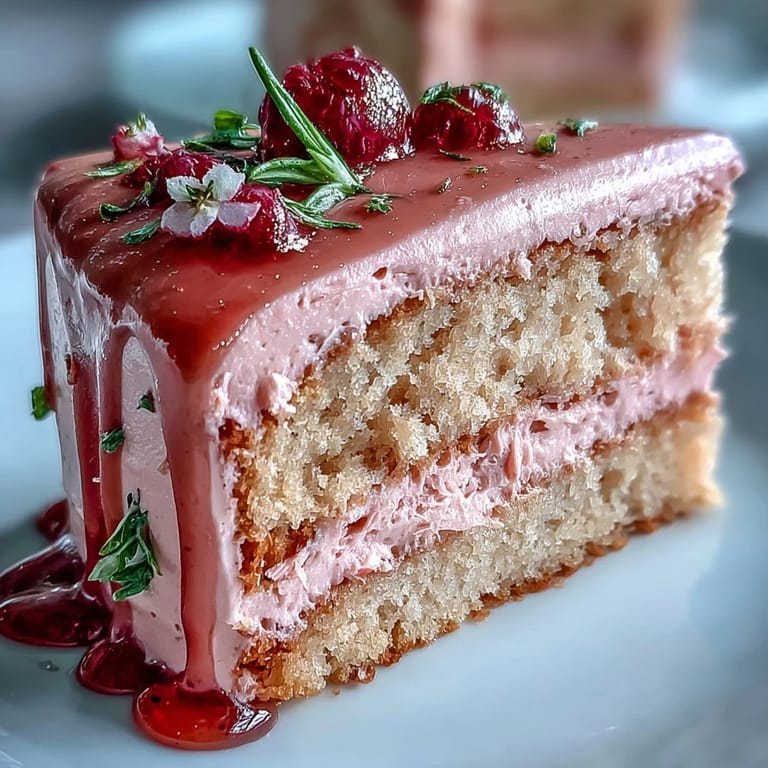 Artfully decorated Rosé Velvet Cake, perfect for celebrations, showcasing a shimmering gold drip.
