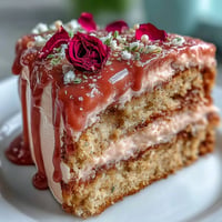 Elegant pink Bridal Shower Rosé Velvet Cake with shimmering gold drip.
